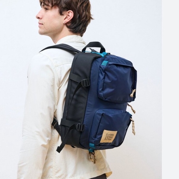 Topo Designs Global Briefcase 14L Backpack Navy Sahara - Picture 4 of 15